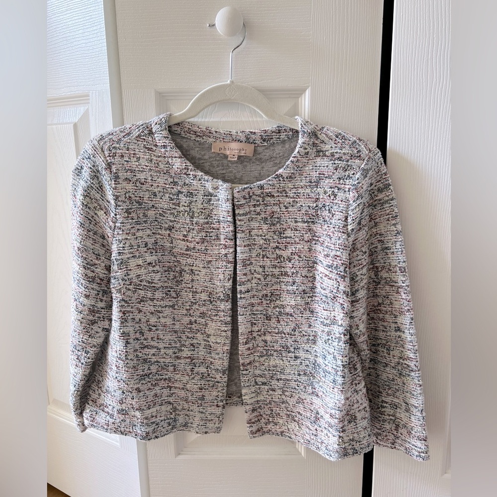 Philosophy Women’s Cropped Blazer, Multi-Color, Size Medium